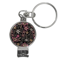 Flower Art Pattern Nail Clippers Key Chain by Ket1n9