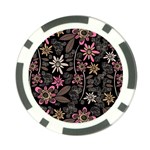 Flower Art Pattern Poker Chip Card Guard Back