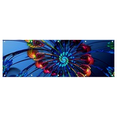 Top Peacock Feathers Banner And Sign 12  X 4 