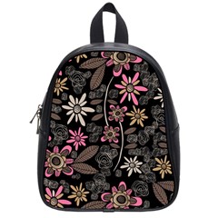 Flower Art Pattern School Bag (small) by Ket1n9