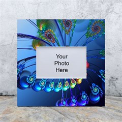 Top Peacock Feathers White Box Photo Frame 4  X 6  by Ket1n9