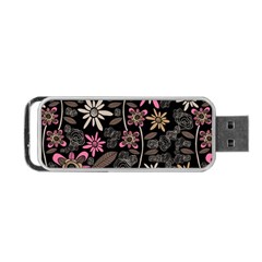 Flower Art Pattern Portable Usb Flash (one Side) by Ket1n9