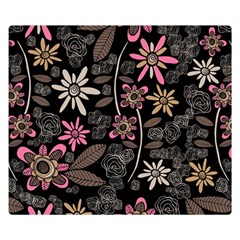 Flower Art Pattern Two Sides Premium Plush Fleece Blanket (small) by Ket1n9