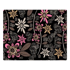 Flower Art Pattern Two Sides Premium Plush Fleece Blanket (large) by Ket1n9