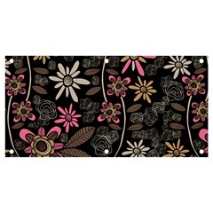 Flower Art Pattern Banner And Sign 4  X 2  by Ket1n9