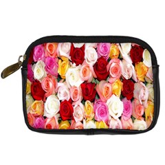 Rose Color Beautiful Flowers Digital Camera Leather Case by Ket1n9