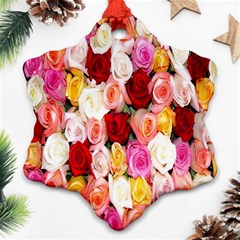 Rose Color Beautiful Flowers Ornament (snowflake) by Ket1n9