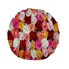 Rose Color Beautiful Flowers Standard 15  Premium Round Cushions by Ket1n9