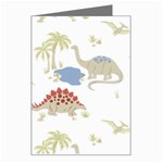 Dinosaur Art Pattern Greeting Card Left