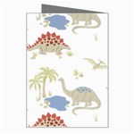 Dinosaur Art Pattern Greeting Card Right