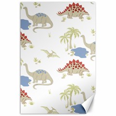 Dinosaur Art Pattern Canvas 24  X 36  by Ket1n9