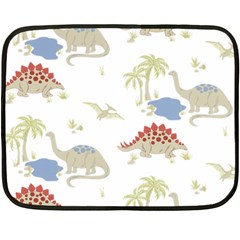 Dinosaur Art Pattern Fleece Blanket (mini) by Ket1n9