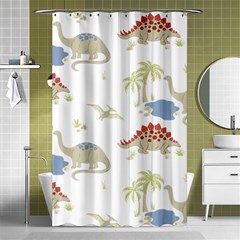 Dinosaur Art Pattern Shower Curtain 48  X 72  (small)  by Ket1n9