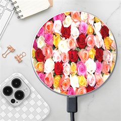 Rose Color Beautiful Flowers Wireless Fast Charger(white) by Ket1n9