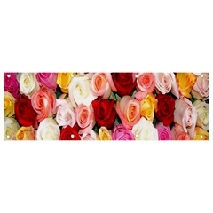 Rose Color Beautiful Flowers Banner And Sign 9  X 3  by Ket1n9