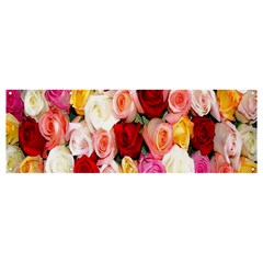 Rose Color Beautiful Flowers Banner And Sign 12  X 4  by Ket1n9