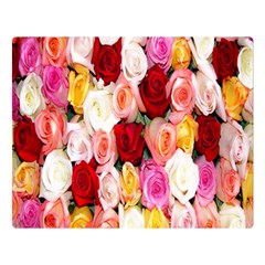 Rose Color Beautiful Flowers Premium Plush Fleece Blanket (large) by Ket1n9