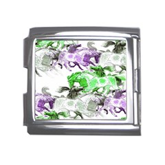 Horse-horses-animal-world-green Mega Link Italian Charm (18mm) by Ket1n9