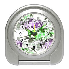 Horse-horses-animal-world-green Travel Alarm Clock by Ket1n9