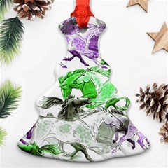 Horse-horses-animal-world-green Christmas Tree Ornament (two Sides)