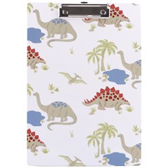 Dinosaur Art Pattern A4 Acrylic Clipboard by Ket1n9