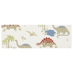 Dinosaur Art Pattern Banner And Sign 9  X 3  by Ket1n9