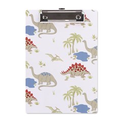 Dinosaur Art Pattern A5 Acrylic Clipboard by Ket1n9