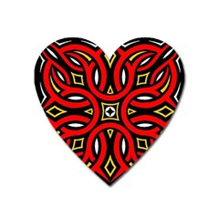 Traditional Art Pattern Heart Magnet