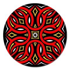 Traditional Art Pattern Magnet 5  (round)