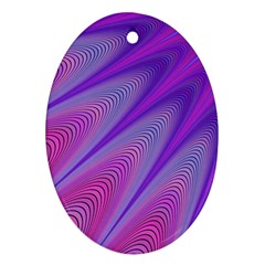 Purple-star-sun-sunshine-fractal Ornament (oval) by Ket1n9