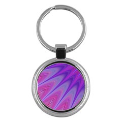 Purple-star-sun-sunshine-fractal Key Chain (round) by Ket1n9