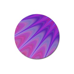 Purple-star-sun-sunshine-fractal Magnet 3  (round)