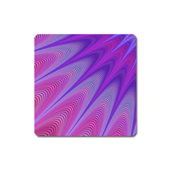 Purple-star-sun-sunshine-fractal Square Magnet by Ket1n9