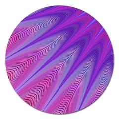 Purple-star-sun-sunshine-fractal Magnet 5  (round) by Ket1n9