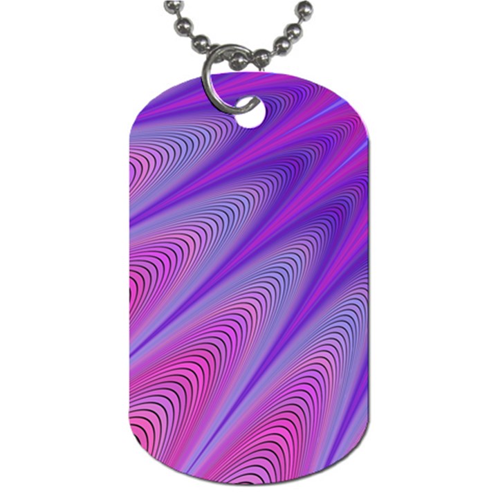 Purple-star-sun-sunshine-fractal Dog Tag (One Side)