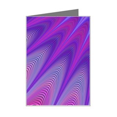 Purple-star-sun-sunshine-fractal Mini Greeting Card