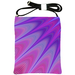 Purple-star-sun-sunshine-fractal Shoulder Sling Bag by Ket1n9