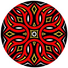 Traditional Art Pattern Wooden Puzzle Round