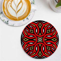 Traditional Art Pattern Uv Print Round Tile Coaster