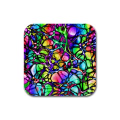 Network-nerves-nervous-system-line Rubber Square Coaster (4 Pack) by Ket1n9