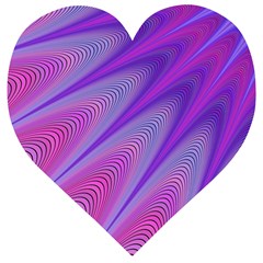 Purple-star-sun-sunshine-fractal Wooden Puzzle Heart by Ket1n9