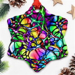 Network-nerves-nervous-system-line Snowflake Ornament (two Sides) by Ket1n9