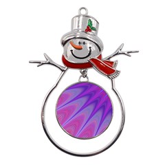 Purple-star-sun-sunshine-fractal Metal Snowman Ornament by Ket1n9