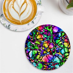 Network-nerves-nervous-system-line Uv Print Round Tile Coaster by Ket1n9