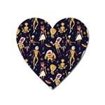 Alien Surface Pattern Heart Magnet Front