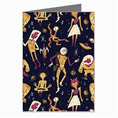 Alien Surface Pattern Greeting Card by Ket1n9