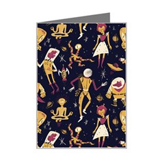 Alien Surface Pattern Mini Greeting Card by Ket1n9