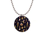 Alien Surface Pattern 1  Button Necklace Front