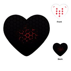 Abstract Pattern Honeycomb Playing Cards Single Design (heart) by Ket1n9