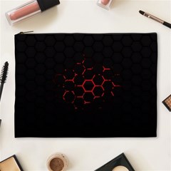 Abstract Pattern Honeycomb Cosmetic Bag (xl) by Ket1n9